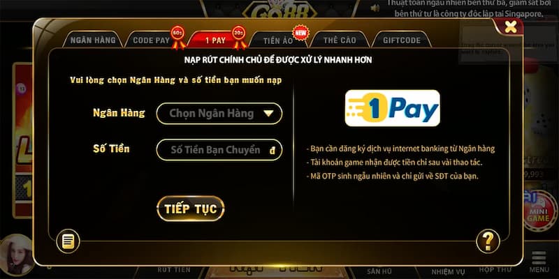 Hướng dẫn khắc phục khi nạp tiền Go88 lỗi
