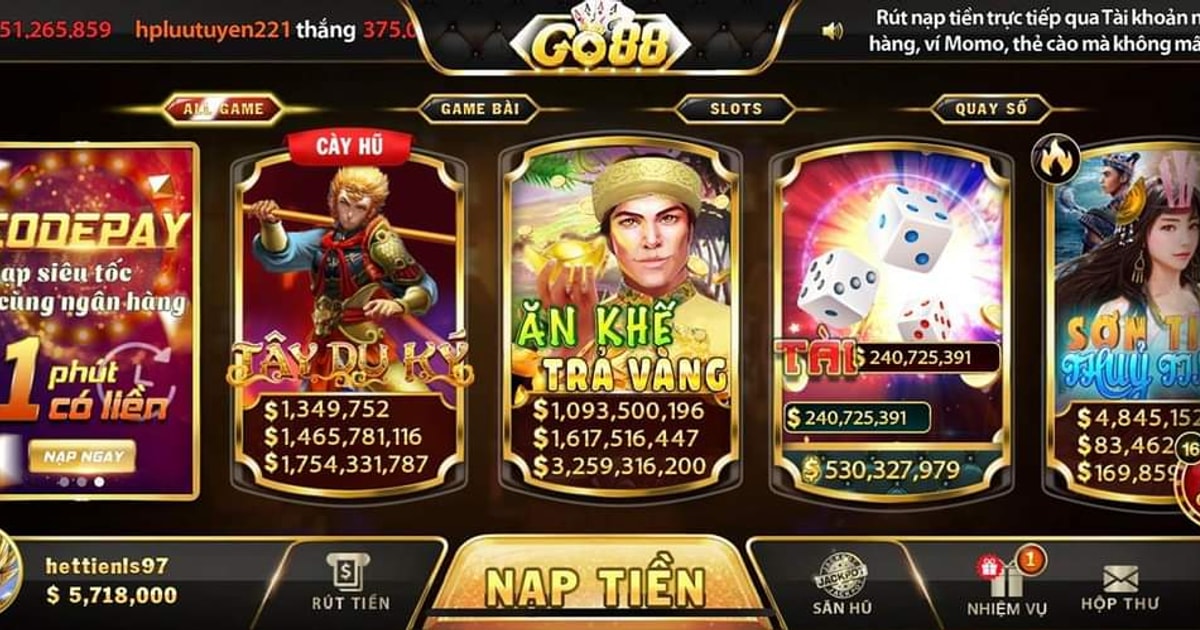 Kho Trò Chơi Phong Phú Tại Go88